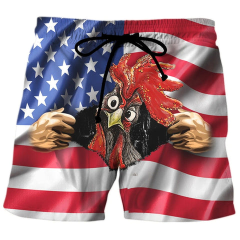 US Flag  Custom Swim Trunks