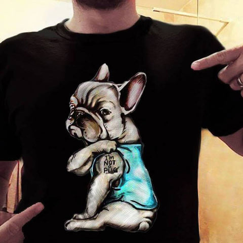 Unisex Shirt Black I'm a Frenchie Not a Pug