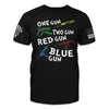 American Patriot Shirt Blue/Black One Gun Two Gun