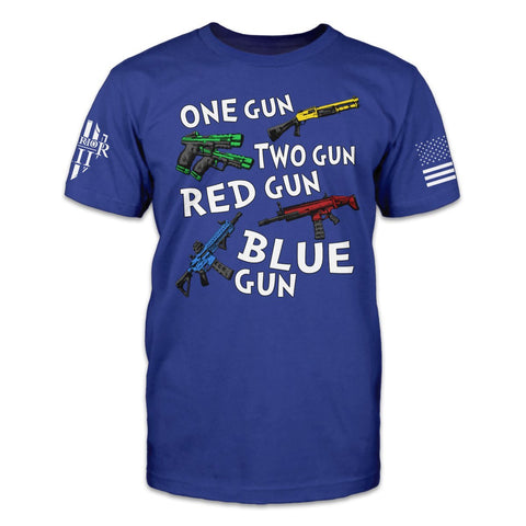 American Patriot Shirt Blue/Black One Gun Two Gun