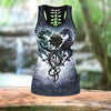 Woman Tank top Black & White Dragon Tattoo Art Combo Tank + Legging HAC070503