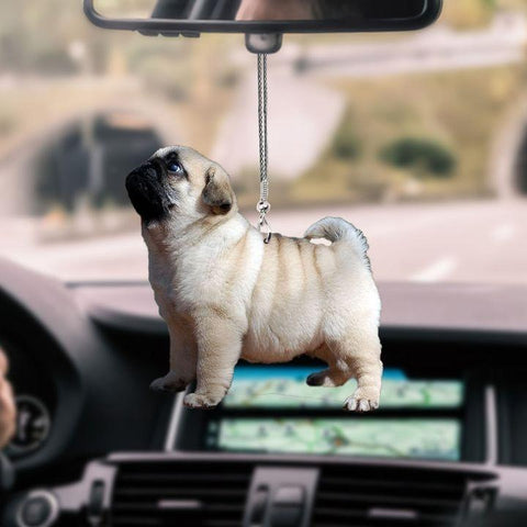 PUG PUPPY CAR HANGING ORNAMENT