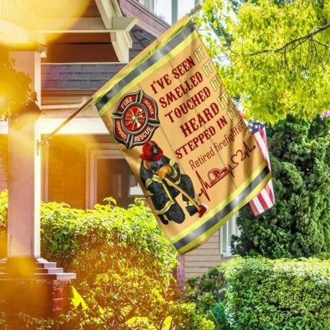 Retired Firefighter Flag - Proud To Be A Firefighter