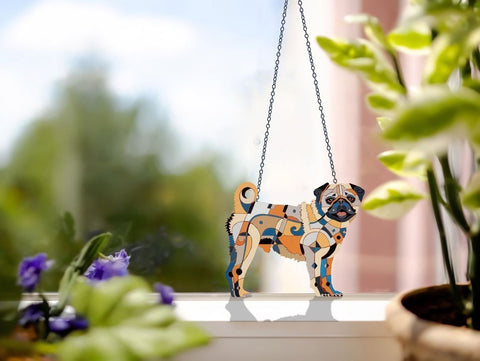 Pug Dog Window Decor Ornament 02