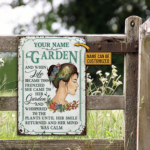 She came to her Garden - Custom Classic Metal Sign