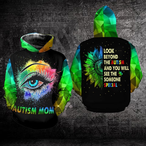 Look Beyond The Autism Hoodie Autism Mom Hoodie Autism Awareness Hoodie Gift For Mom HT