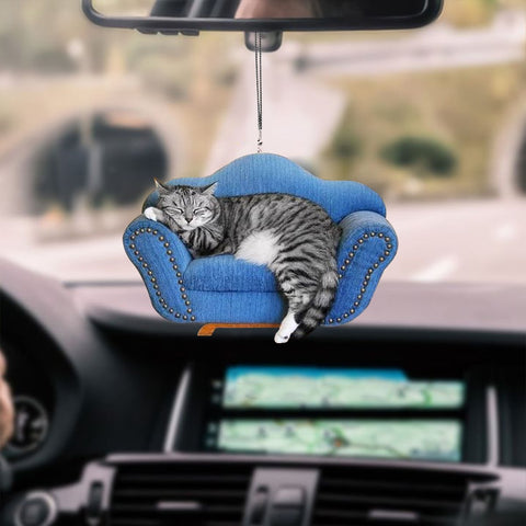 CAT ORNAMENT LYING CAT ON THE SOFA