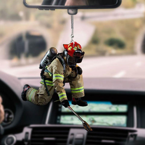 Firefighter Car Hanging Ornaments Fireman Gift HT