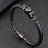 Hyperbole Braided Leather Bracelets Skull Bracelets