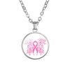 New Pink Ribbon Hope necklaces For Women Breast Cancer Awareness Pendant chains Fashion Medical Jewelry Gift