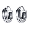 Round Earrings Stainless Steel Skull Earrings
