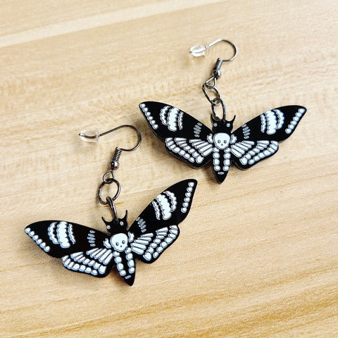 Black Butterfly Acrylic Earrings Unique Dangle Earrings Jewelry