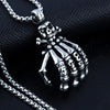 3D Skull Pendant Necklace For Men Gothic Jewelry