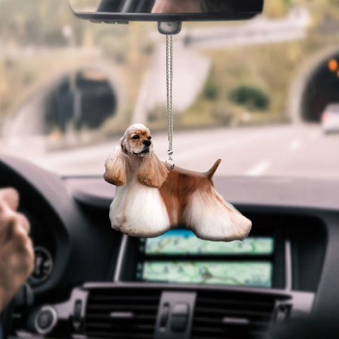 AMERICAN COCKER SPANIEL COOL CAR HANGING ORNAMENT