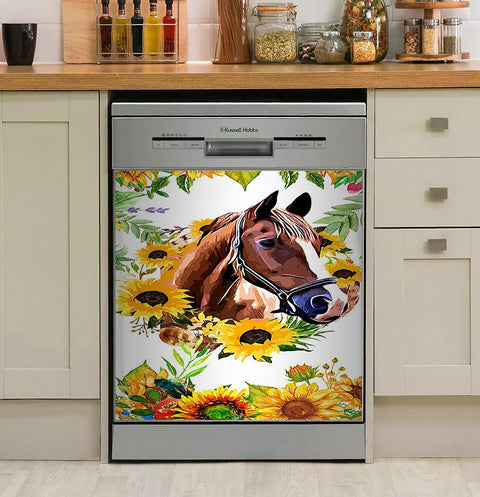 Horse Dishwasher Cover Farmer Horse Lovers Decor Kitchen Dishwasher Cover