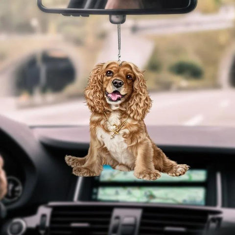 COCKER SPANIEL CUTE CAR HANGING ORNAMENT