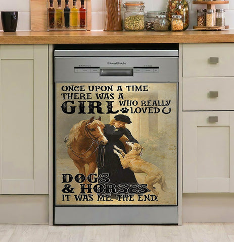Horse Dog Once Upton A Time Decor Kitchen Dishwasher Cover