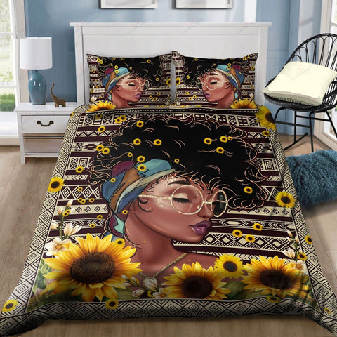 BLACK WOMAN SUNFLOWER KK0909034 BEDDING SET