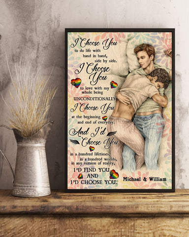 LGBT Hands Holding Couple Gifts Customized Canvas QA