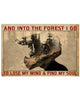 And Into The Forest I Go MTB Poster Mountain Biker Poster Wall Art Home Decor Mountain Biking Gifts