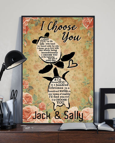 Turtle I Choose You Poster Personalized Gift For Her Couple Gift Valentine Gift HN