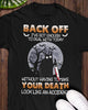 Cat Back Off Got Enough To Deal Classic T-Shirt Mens Shirt Horror Tee Halloween Gifts HN