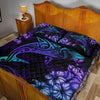 Beautiful Shark Hibiscus Hawaii quilt bedding set