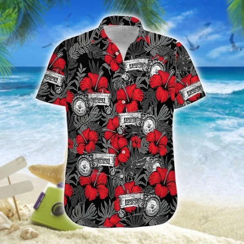 RED TRACTOR Beach Shirts 3