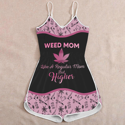 Weed Mom Romper For Women Cannabis Marijuana 420 Weed Shirts Clothing Gifts HT