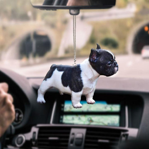 FRENCH BULLDOG PUPPY CAR HANGING ORNAMENT