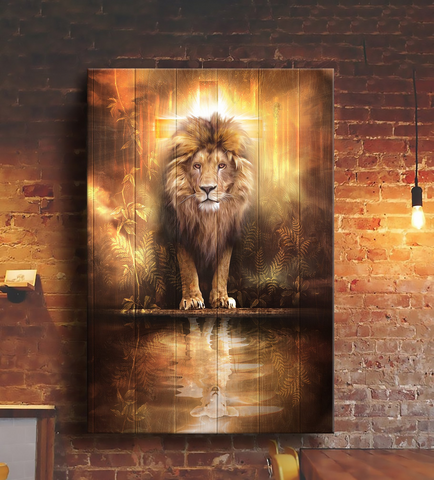 The Lion And The Lamb Reflection Jesus God Chistian Poster Jesus Poster Wall Art Home Decor