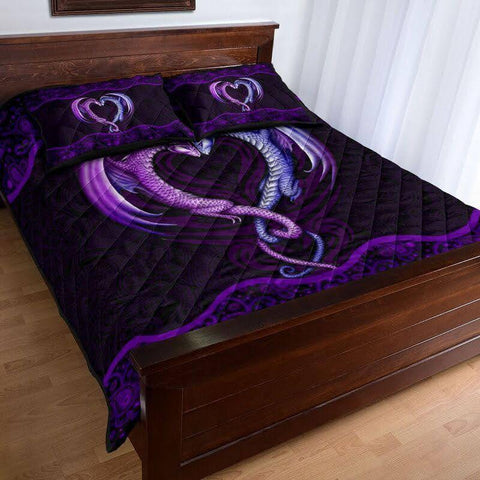 Loving Purple Dragon Quilt Bedding Set NM20042303
