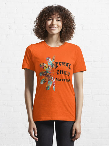 Every Child Matters T-shirt National Truth And Reconciliation Day Canada Classic T-Shirt Orange Shirt Day Native Feathers Pattern