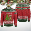 I Hate People Bear Ho Ho Ho Ugly Christmas Knitting Pattern Red Green 3D All Over Printed Camping Shirt