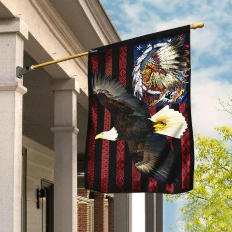 Native Flag US Black Red Native American Flag 12