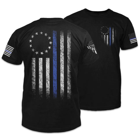 American Patriot Shirt Black Thin Blue Line Shirt Thin Blue Line Betsy Ross Flag
