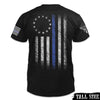 American Patriot Shirt Black Thin Blue Line Shirt Thin Blue Line Betsy Ross Flag - Tall Size