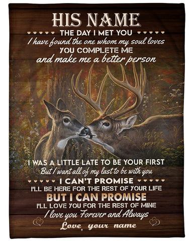 The Day I Met You I Can Promise - Great Gift For Boyfriend Fleece Personalized Blanket