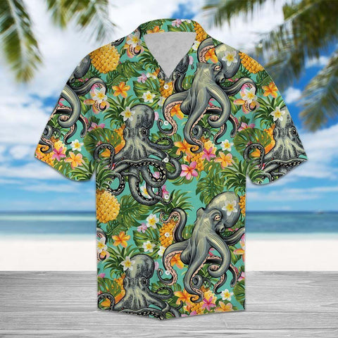 Octopus Hawaiian Beach Shirt