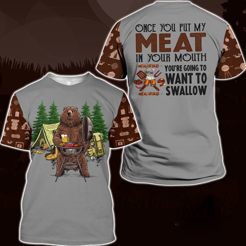 Camping Once You Put My Meat Hoodie, Zip Hoodie, Sweater, Tee