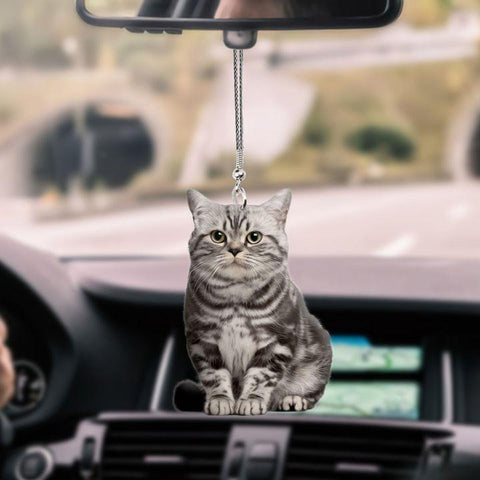 BRITISH SHORTHAIR STRIPES CAR HANGING ORNAMENT