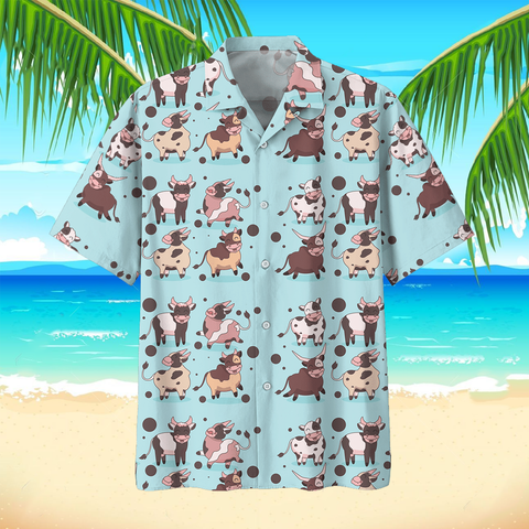 Cow Hawaiian Beach Shirt 5