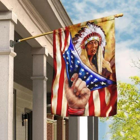 Native Flag US Native American Ancestor American Flag