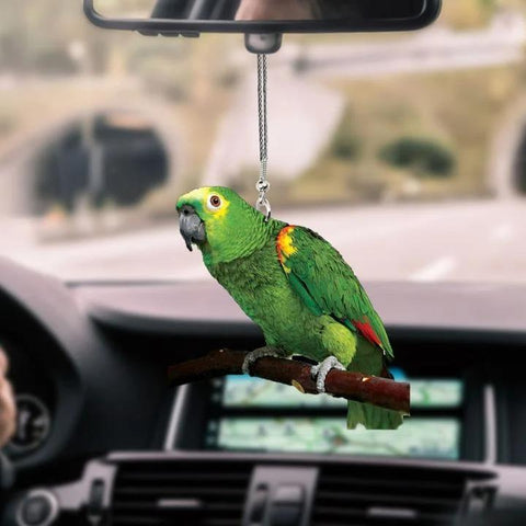 Parrot Car Ornament PARROT GREEN PARROT CAR HANGING ORNAMENT