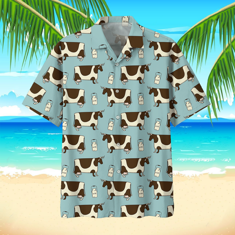 Cow Hawaiian Beach Shirt 6