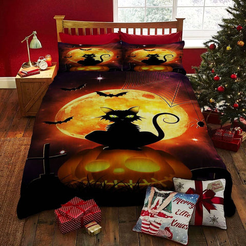 CAT HALLOWEEN BEDDING SET PTO070920C26