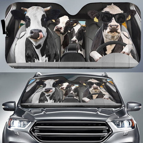 DRIVING DAIRY COWS AUTO SUN SHADE, , Cow Gift Idea, Gift for Cow lovers, Cattle Sun Shade, Cow Thanksgiving Gift