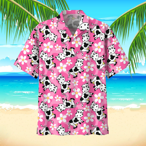 Cow Hawaiian Beach Shirt 9