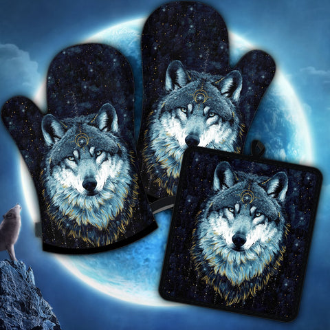 Wolf Oven Mitts And Potholder Set TXX