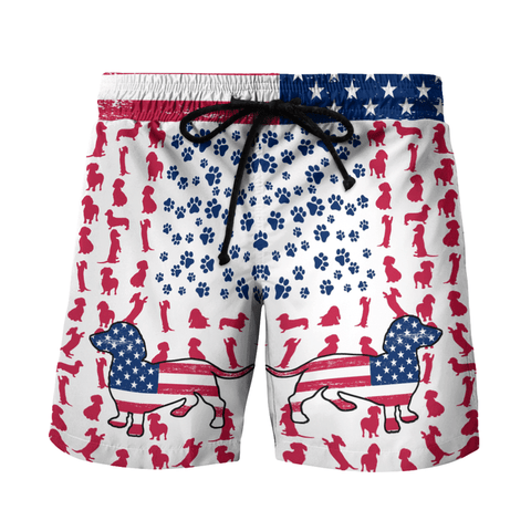 Dachshund Short DACHSHUND USA FLAG HAWAII SHORT